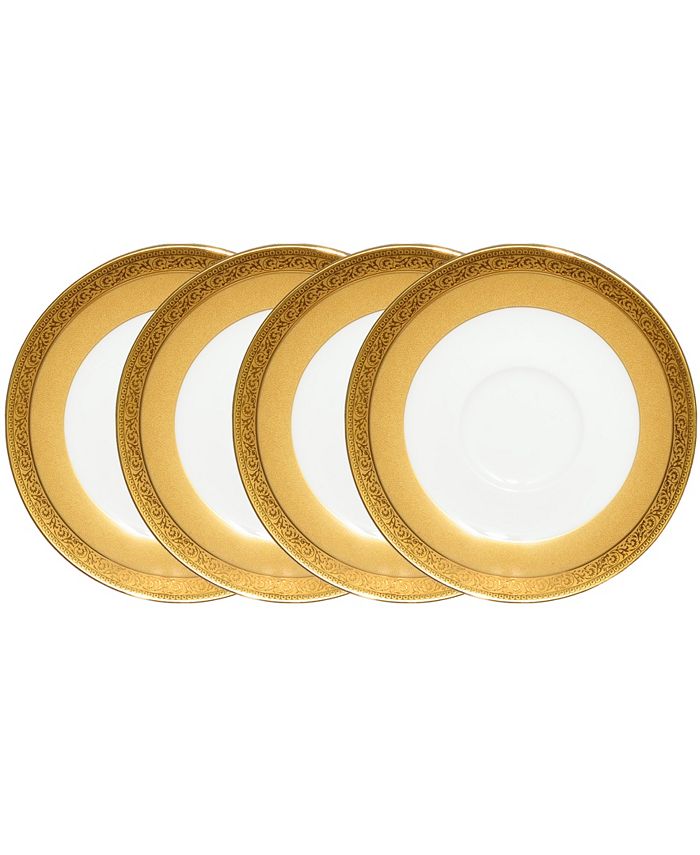 Summit Gold Set Of 4 Saucers, Service For 4 Noritake Summit Gold Set Of 4 Saucers, Service For 4 -VilleroyBoch shop