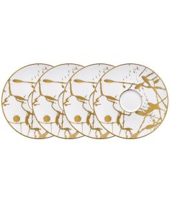 Noritake Raptures Gold Set Of 4 Saucers, Service For 4