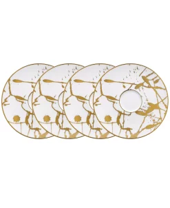 Noritake Raptures Gold Set Of 4 Saucers, Service For 4