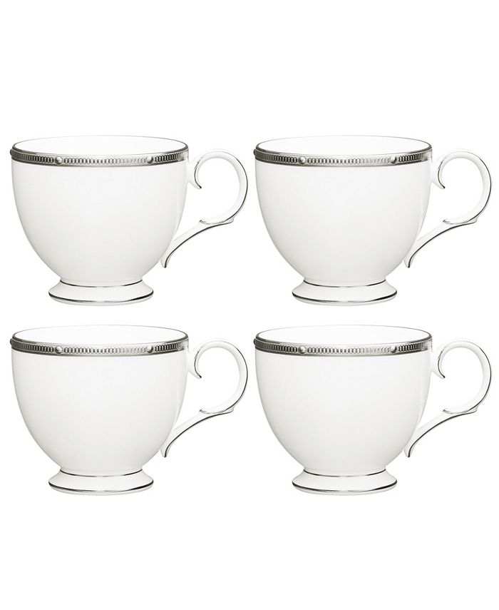 Rochelle Platinum Set Of 4 Cups, Service For 4 Noritake Rochelle Platinum Set Of 4 Cups, Service For 4 -VilleroyBoch shop