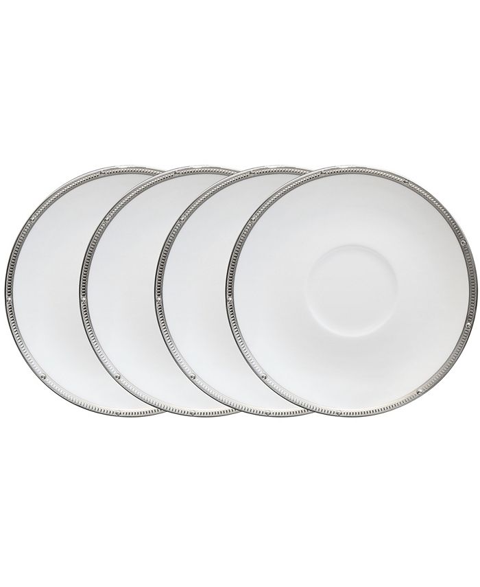 Rochelle Platinum Set Of 4 Saucers, Service For 4 Noritake Rochelle Platinum Set Of 4 Saucers, Service For 4 -VilleroyBoch shop