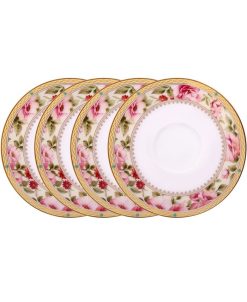 Noritake Hertford Set Of 4 Saucers, Service For 4