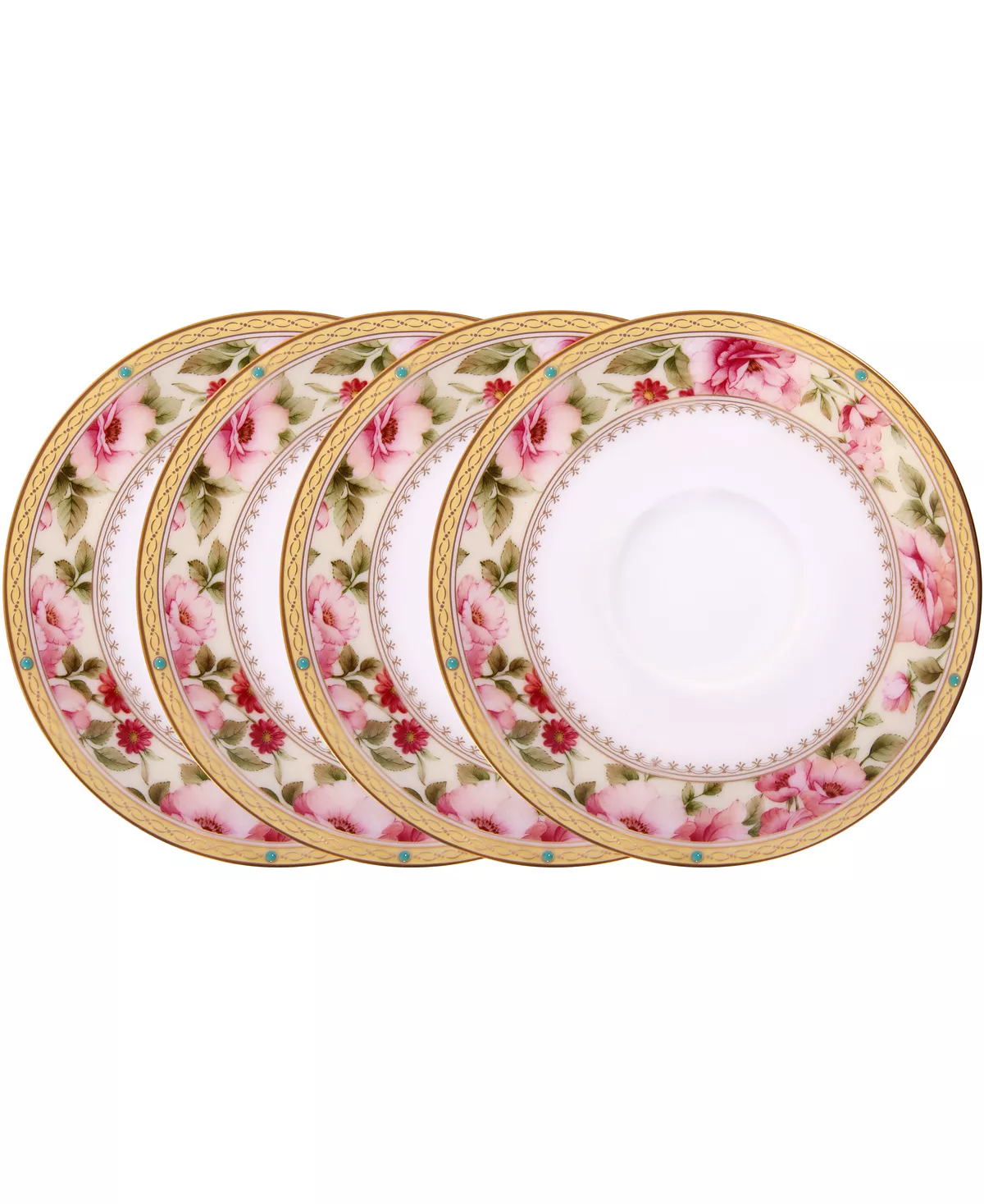 Noritake Hertford Set Of 4 Saucers, Service For 4