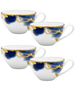Noritake Jubilant Days Gold Set Of 4 Cups, Service For 4
