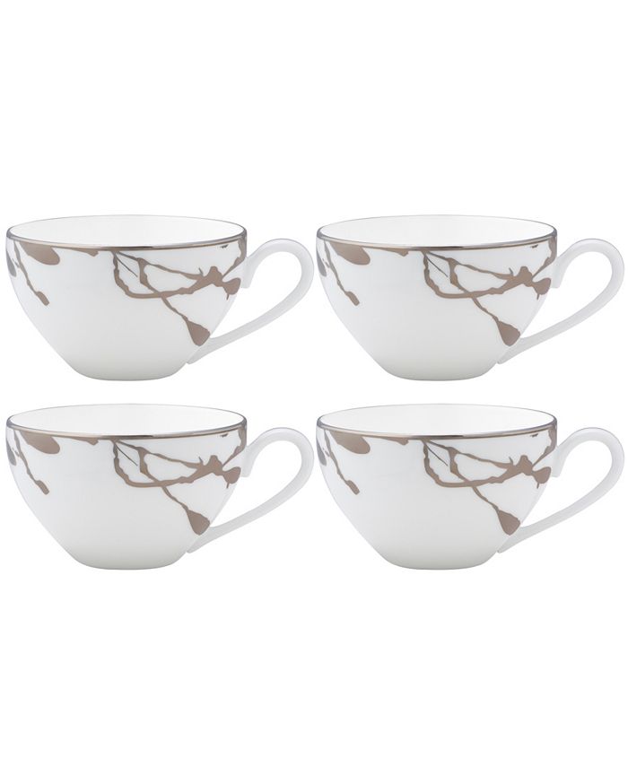 Noritake Raptures Platinum Set Of 4 Cups, Service For 4 3 Noritake Raptures Platinum Set Of 4 Cups, Service For 4