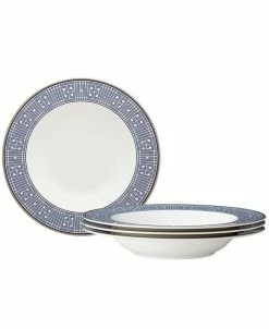Noritake Infinity Blue Set Of 4 Soup Bowls, 8 1/2 12 Oz.