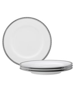 Noritake Whiteridge Platinum Set Of 4 Salad Plates, 8-1/4