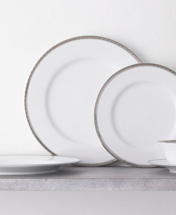 Noritake Whiteridge Platinum Set Of 4 Dinner Plates, 10-1/2 7 Noritake Whiteridge Platinum Set Of 4 Dinner Plates, 10-1/2 - Image 5