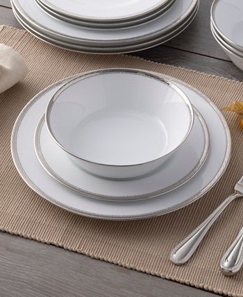 Noritake Whiteridge Platinum Set Of 4 Dinner Plates, 10-1/2 9 Noritake Whiteridge Platinum Set Of 4 Dinner Plates, 10-1/2 - Image 7