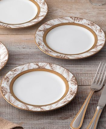 Charlotta Gold Set Of 4 Holiday Harvest Appetizer Plates, 6-1/4 Noritake Charlotta Gold Set Of 4 Holiday Harvest Appetizer Plates, 6-1/4 -VilleroyBoch shop