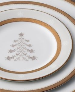 Noritake Charlotta Gold Set Of 4 Holiday Tree Appetizer Plates, 6-1/4 -VilleroyBoch shop 22935838 fpx