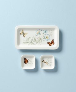 Lenox Butterfly Meadow 3 Piece Sushi Plate Bowls Set 4 Lenox Butterfly Meadow 3 Piece Sushi Plate Bowls Set -VilleroyBoch shop 23066313 fpx