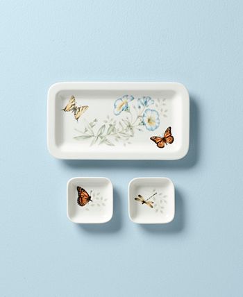 Butterfly Meadow 3 Piece Sushi Plate Bowls Set Lenox Butterfly Meadow 3 Piece Sushi Plate Bowls Set -VilleroyBoch shop