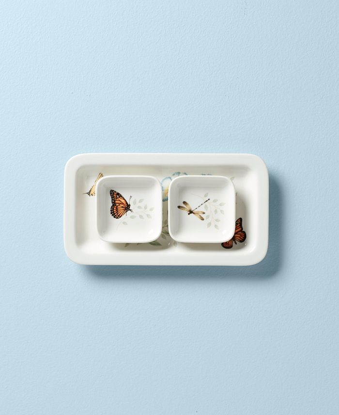 Butterfly Meadow 3 Piece Sushi Plate Bowls Set Lenox Butterfly Meadow 3 Piece Sushi Plate Bowls Set -VilleroyBoch shop