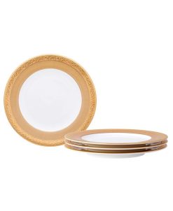 Noritake Summit Gold Set Of 4 Bread Butter And Appetizer Plates, Service For 4