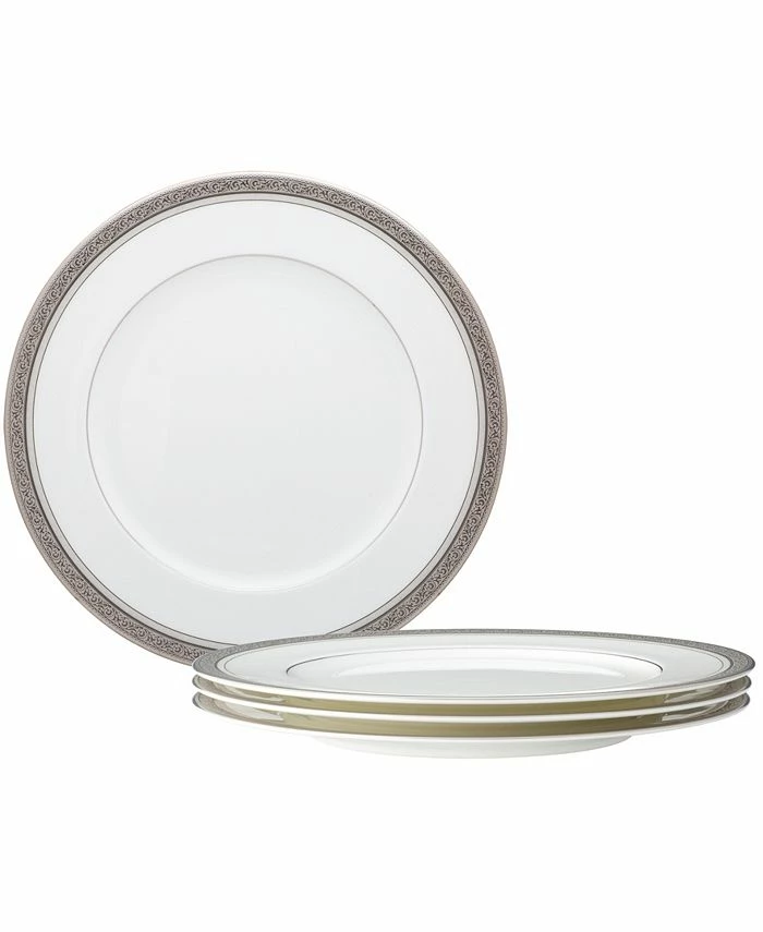 Noritake Summit Platinum Set Of 4 Dinner Plates, Service For 4