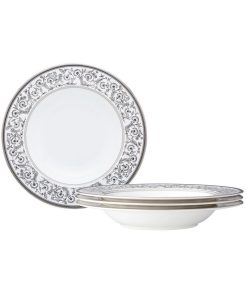Noritake Summit Platinum Set Of 4 Soup Bowls, Service For 4