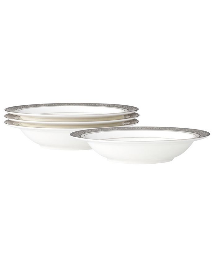 Noritake Summit Platinum Set Of 4 Fruit Bowls , Service For 4 3 Noritake Summit Platinum Set Of 4 Fruit Bowls , Service For 4