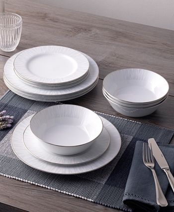 Glacier Platinum 12 Piece Set, Service For 4 Noritake Glacier Platinum 12 Piece Set, Service For 4 -VilleroyBoch shop