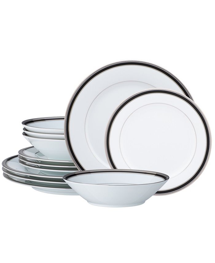 Noritake Austin Platinum 12 Piece Set, Service For 4 3 Noritake Austin Platinum 12 Piece Set, Service For 4