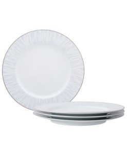 Noritake Glacier Platinum Set Of 4 Dinner Plates, Service For 4