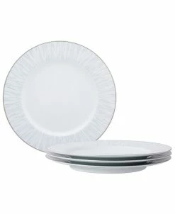 Noritake Glacier Platinum Set Of 4 Dinner Plates, Service For 4
