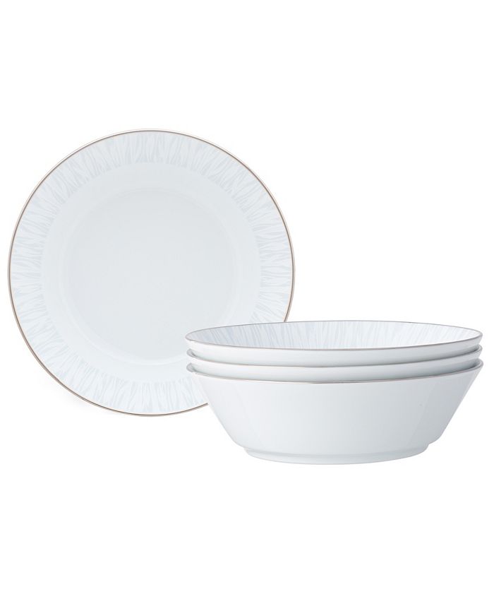 Glacier Platinum Set Of 4 Soup Bowls, Service For 4 Noritake Glacier Platinum Set Of 4 Soup Bowls, Service For 4 -VilleroyBoch shop