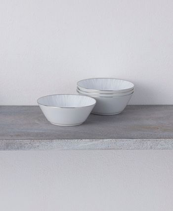 Noritake Glacier Platinum Set Of 4 Fruit Bowls, Service For 4 4 Noritake Glacier Platinum Set Of 4 Fruit Bowls, Service For 4 - Image 2