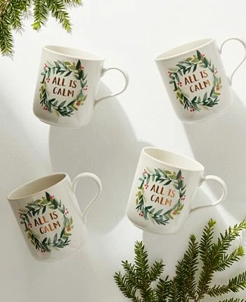 Lenox French Perle Berry Holiday Mug Set, 4 Piece - Image 3