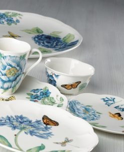 Lenox Set Of 4 Butterfly Meadow Blue Assorted Dessert Plates -VilleroyBoch shop 23186693 fpx