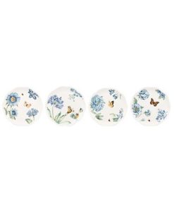 Lenox Set Of 4 Butterfly Meadow Blue Assorted Dessert Plates -VilleroyBoch shop 23186694 fpx
