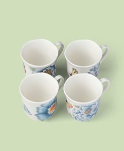 Lenox Set Of 4 Butterfly Meadow Blue Assorted Mugs 4 Lenox Set Of 4 Butterfly Meadow Blue Assorted Mugs -VilleroyBoch shop 23186696 fpx