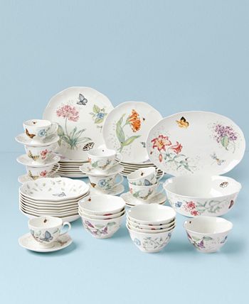 Butterfly Meadow 50-PC Dinnerware Set, Created For Macy's, Service For 8 Lenox Butterfly Meadow 50-PC Dinnerware Set, Created For Macy's, Service For 8 -VilleroyBoch shop
