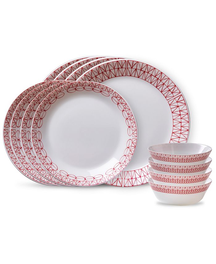Expressions Graphic Stitch 12-Piece Dinnerware Set Corelle Expressions Graphic Stitch 12-Piece Dinnerware Set -VilleroyBoch shop