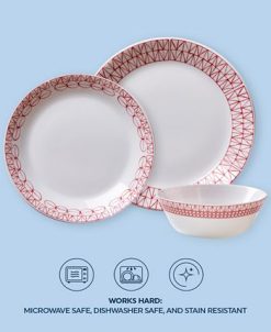 Corelle Expressions Graphic Stitch 12-Piece Dinnerware Set 6 Corelle Expressions Graphic Stitch 12-Piece Dinnerware Set -VilleroyBoch shop 23233755 fpx