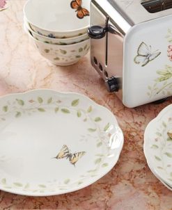 Lenox Butterfly Meadow Floral 4 Piece Dinner Plate Set, Service For 4 -VilleroyBoch shop 23271445 fpx