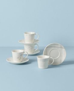 Lenox Oyster Whiteware 8 Piece Espresso Cup And Saucer Set, Service For 4 12 Lenox Oyster Whiteware 8 Piece Espresso Cup And Saucer Set, Service For 4 -VilleroyBoch shop 23271454 fpx