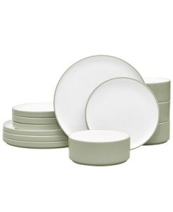 Noritake Colortex Stone 12-Pc. Dinnerware Set, Service For 4 -VilleroyBoch shop 23444627 fpx