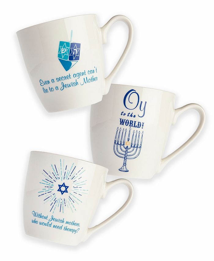 Whimsical Chanukah To Celebrate The Holiday In Style, 16 Oz 3 Piece Mugs Set Godinger Whimsical Chanukah To Celebrate The Holiday In Style, 16 Oz 3 Piece Mugs Set -VilleroyBoch shop