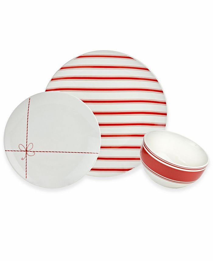 Holiday Present Dinnerware Pattern Consisting Of Salad Plates And Bowls 4 Each Dinner Plates Godinger Holiday Present Dinnerware Pattern Consisting Of Salad Plates And Bowls 4 Each Dinner Plates -VilleroyBoch shop