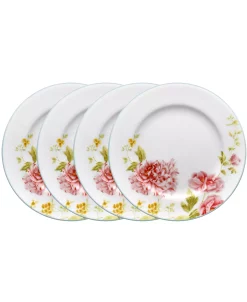 Noritake Peony Pageant Set Of 4 Bread Butter/Appetizer Plates 6-1/2