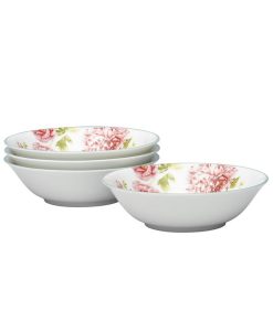 Noritake Peony Pageant Set Of 4 Cereal Bowls15-1/2 Oz.