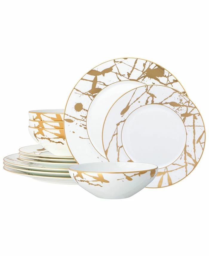 Noritake Raptures Gold 12 Piece Set, Service For 4