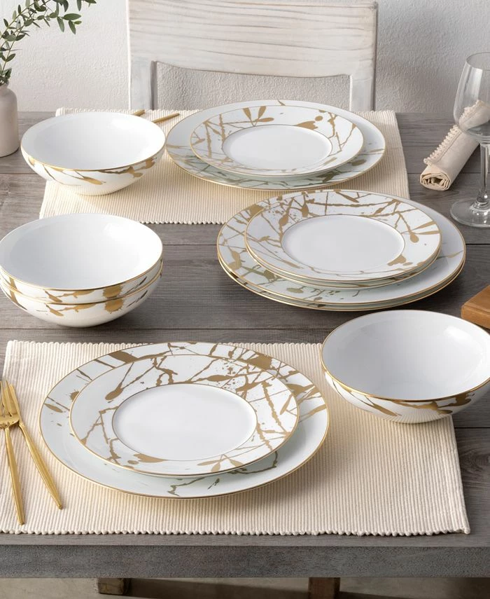 Noritake Raptures Gold 12 Piece Set, Service For 4 - Image 4