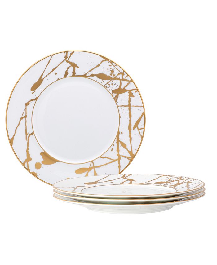Raptures Gold Set Of 4 Salad Plates, Service For 4 Noritake Raptures Gold Set Of 4 Salad Plates, Service For 4 -VilleroyBoch shop