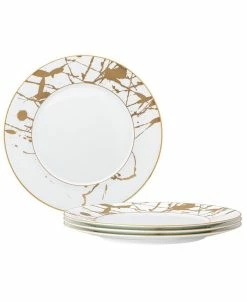 Noritake Raptures Gold Set Of 4 Dinner Plates, Service For 4