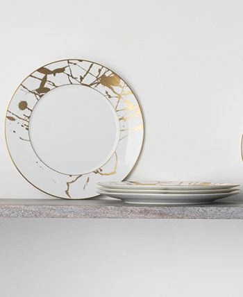 Noritake Raptures Gold Set Of 4 Dinner Plates, Service For 4 - Image 2