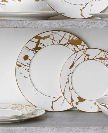 Noritake Raptures Gold Set Of 4 Dinner Plates, Service For 4 - Image 5