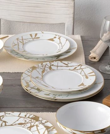 Noritake Raptures Gold Set Of 4 Dinner Plates, Service For 4 - Image 7