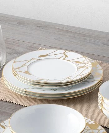 Noritake Raptures Gold Set Of 4 Dinner Plates, Service For 4 - Image 8